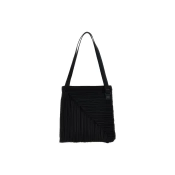 PLEATS PLEASE ISSEY MIYAKE Polyester Shoulder Bag Women's Black