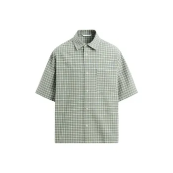 ZARA Shirts Men Gray Green
