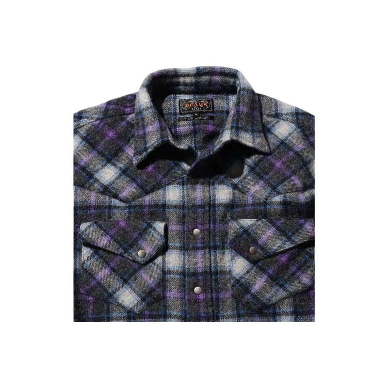 Beams Checked Western Shirt-6