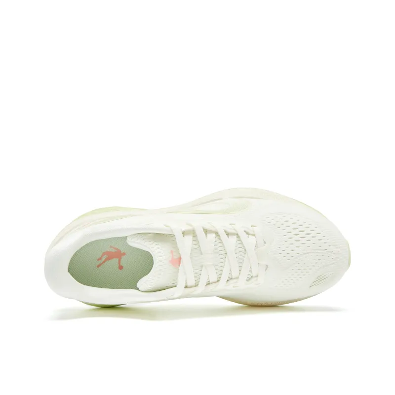 QIAODAN Navigation 600 Running Shoes Women's Low Top Ivory White/Apricot Pink-3