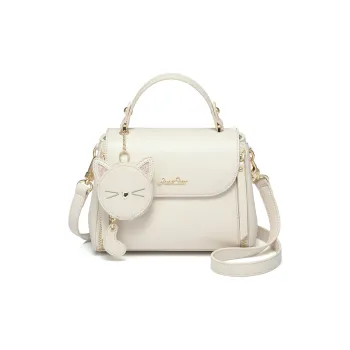 JUST STAR Synthetic Leather Portable Crossbody Bag, Shoulder Bag Regular Women's White/Black/Pink