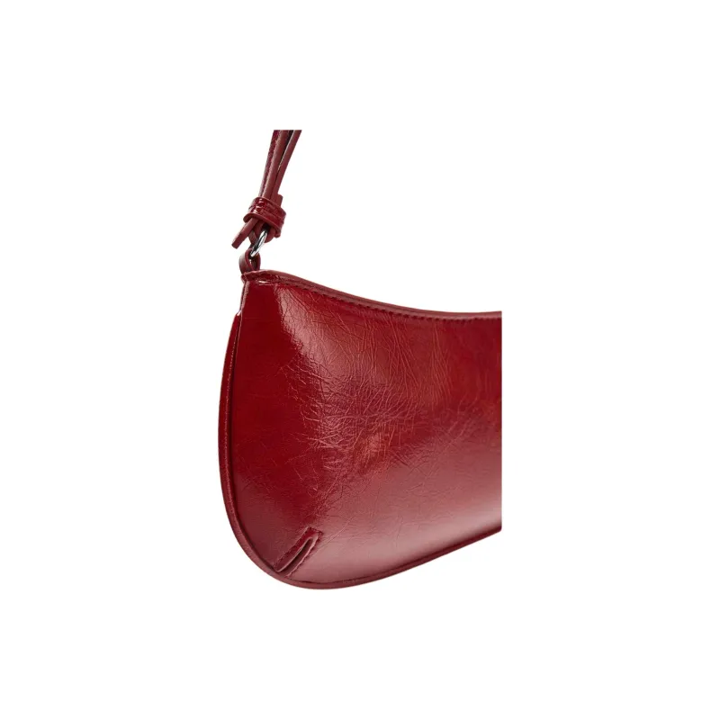ZARA PU Shoulder Bag, Handbag, Shoulder Bag Trumpets Women's Red-4