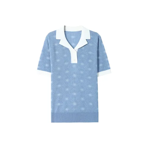 Mu Qingqing T Shirts Women's Light Blue