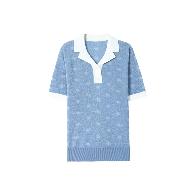 Mu Qingqing T Shirts Women's Light Blue-0