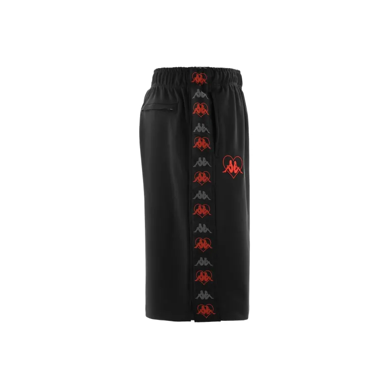 Kappa Casual Shorts Men's Black Gray Red-2