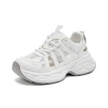 La Chapelle Abrasion Resistant Low Top Chunky Sneakers Women's Gray