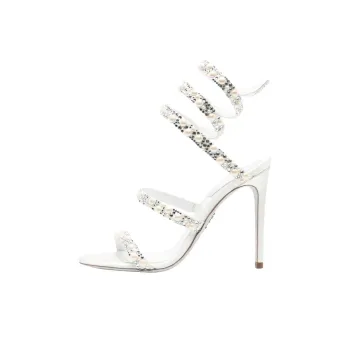 RENE CAOVILLA One Strap Sandals 10cm Women's White