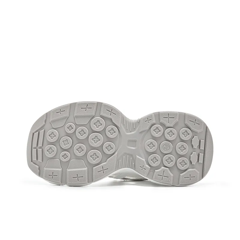 La Chapelle Abrasion Resistant Low Top Chunky Sneakers Women's Gray-4