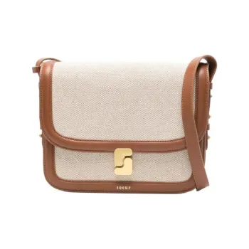 SOEUR Calfskin Shoulder Bag Women's Natural
