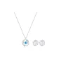 S925 Silver-Elegant Feather Love Letter Clothing Sets (Blue)