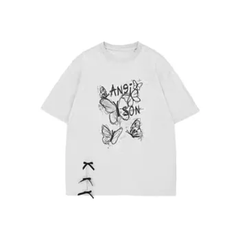 EOEI T Shirts Women's Light Gray
