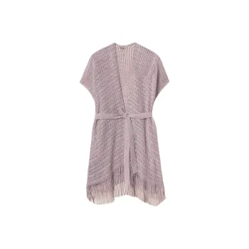 Twinset Fringed Open front Cardigan