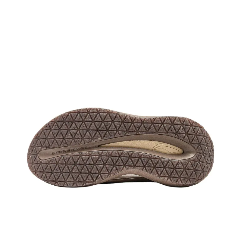LiNing Yun You Slay Slip Resistant Abrasion Resistant Slide Slippers Unisex Brown-6