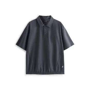 PEACEBIRD MEN Outdoor Patchwork Short Sleeved Polo Shirt Men's