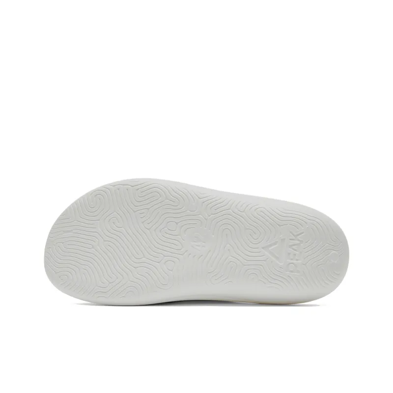 PEAK Very Small Fat Drag Abrasion Resistant Cushioning Slide Slippers Men's Ivory Green-4