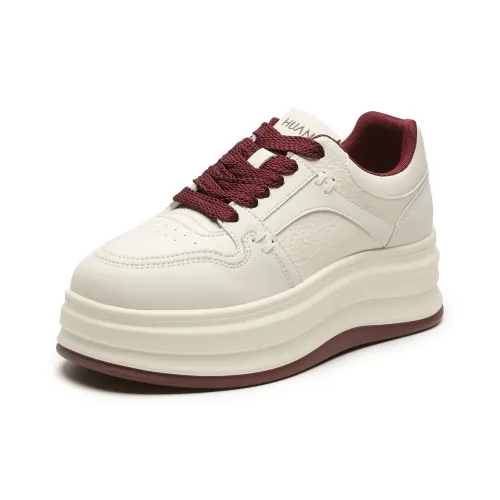 HUANAI Low Top Skateboard Shoes Women's Beige