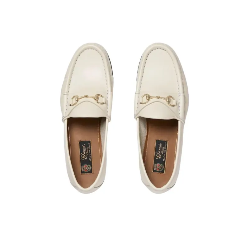 GUCCI Horsebit 1953 Casual Single Shoes Women's White-3