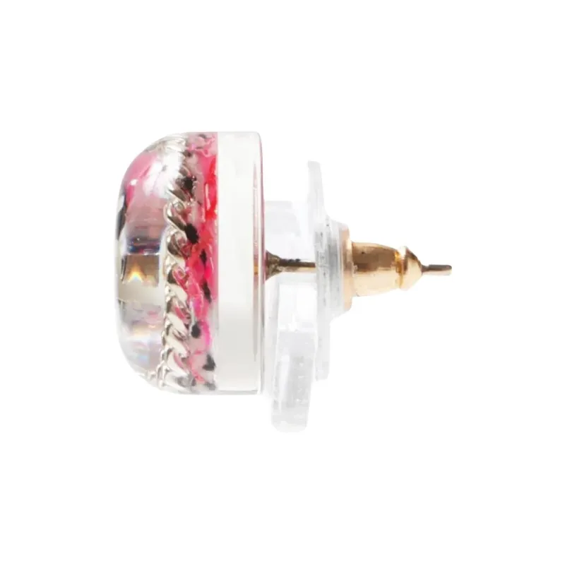 CHANEL 2014 Tweed Cc Earrings-2
