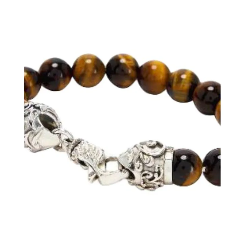 EMANUELE BICOCCHI Silver Bracelets Men's Brown-2
