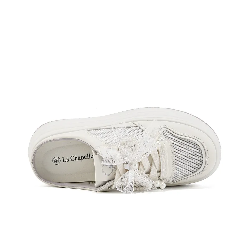 La Chapelle Closed Toe Slippers Women's Beige-1