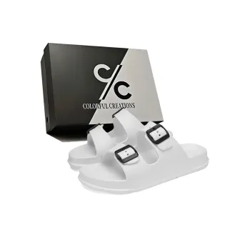 Colorful Creations Quiet, Slip Resistant, Quick Dry Slide Slippers Men's