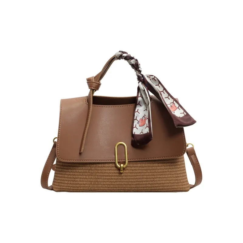 CORE BIRD PU Shoulder Bag, Crossbody Bag, Handbag Women's Ecru/Black/Khaki-10