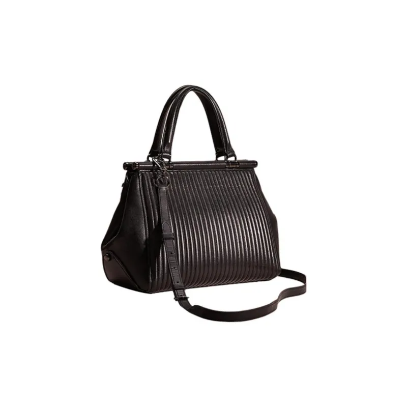 COACH Grace Nappa Leather Shoulder Bag Crossbody Bag Handbag Large Size Women's Black-3
