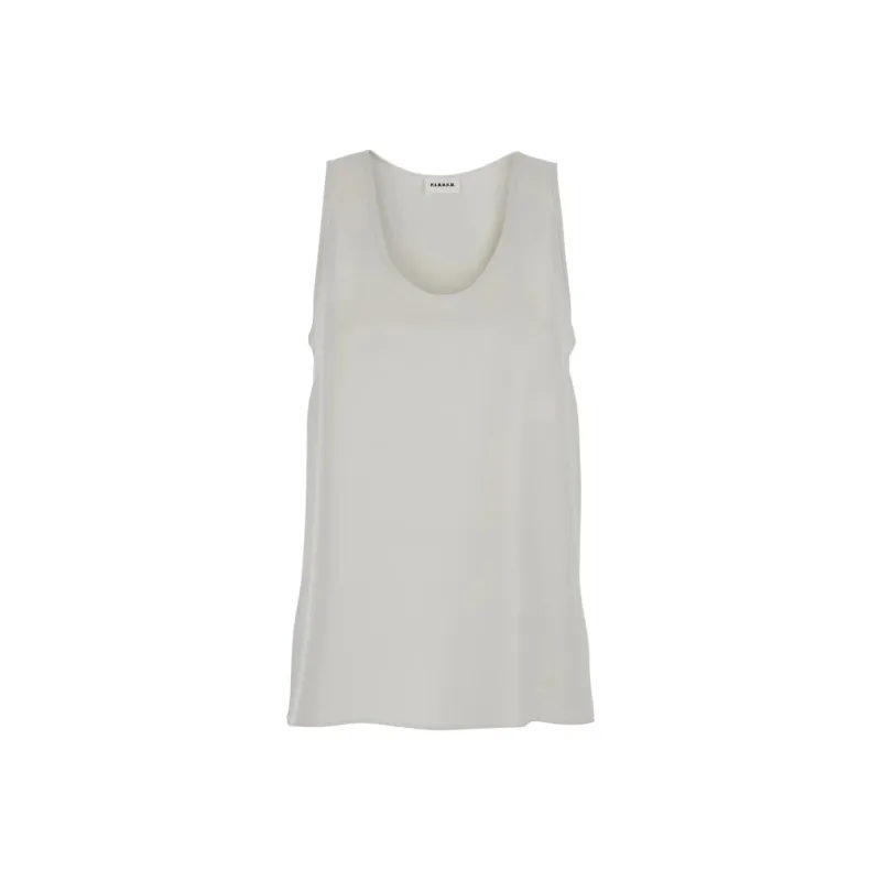 PAROSH Tank Tops Women's White-0
