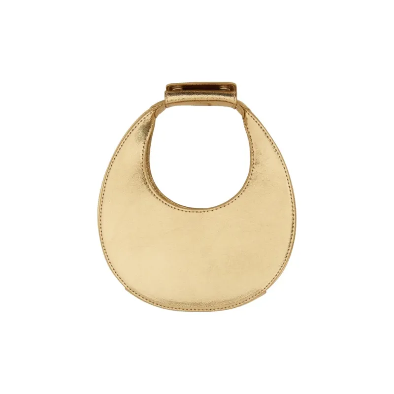 Staud Calfskin Crescent Bag Handbag Women's Gold-2