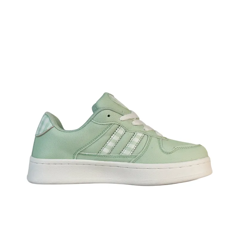 BKAE Abrasion Resistant, Lightweight, And Breathable Low Top Skateboard Shoes Unisex Pea Green-1