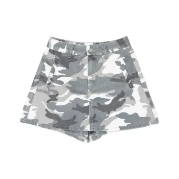 Wen Shan Denim Short Skirts Women's Camouflage