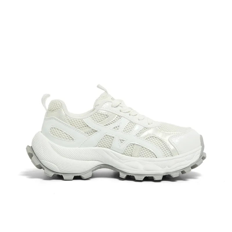 FOREVER 21 Shock Absorbers With Abrasion Resistant And Slip Resistant Properties Low Top Chunky Sneakers Women's Ecru-2