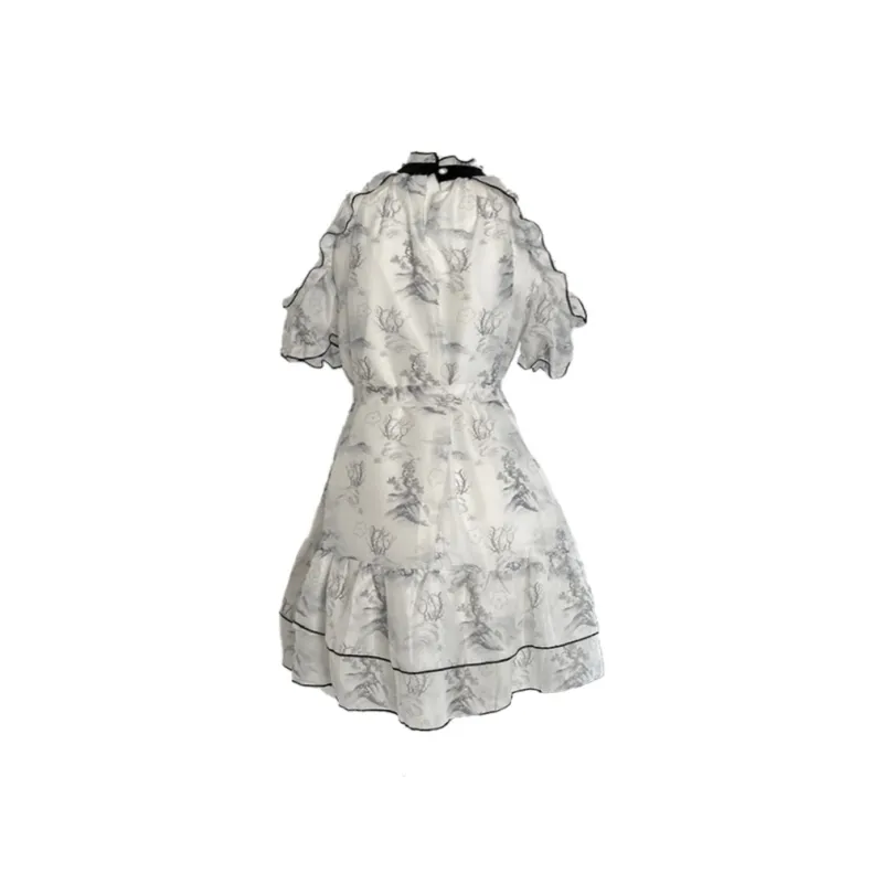 GUOZHEN Short Sleeved Dress Women's-1