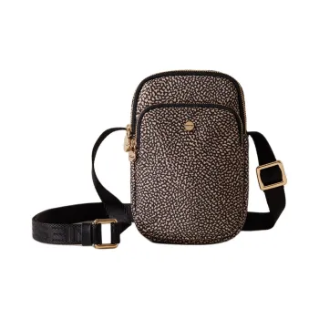 BORBONESE Polyester Cell Phone Pouch Women's Brown