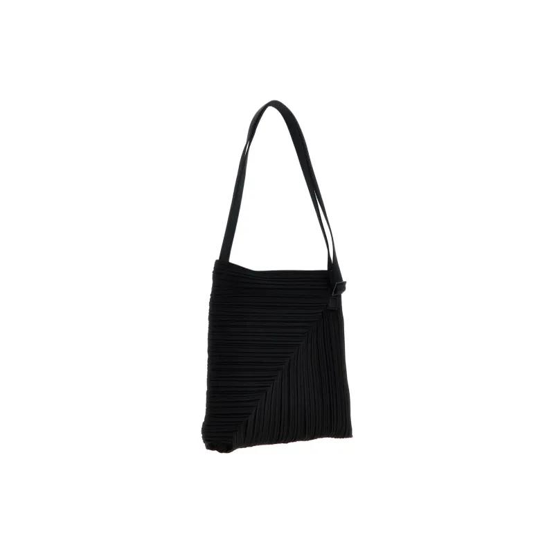 PLEATS PLEASE ISSEY MIYAKE Polyester Shoulder Bag Women's Black-1