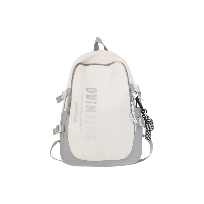 BAODIDAISHU Nylon Backpack Unisex Black/Blue/Violet/Orange/Gray-12