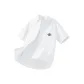 [Short-Sleeved Shirt]White (Red, Blue, Yellow Chest Logo)