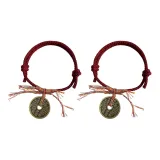 Couple's ~ (Coin Tibetan Style Couple Rope Bracelet 1 Pair)