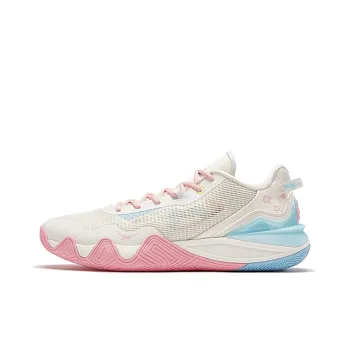 PEAK Slip Resistant And Abrasion Resistant Coverage Low Top Basketball Shoes Men's Blue Pink