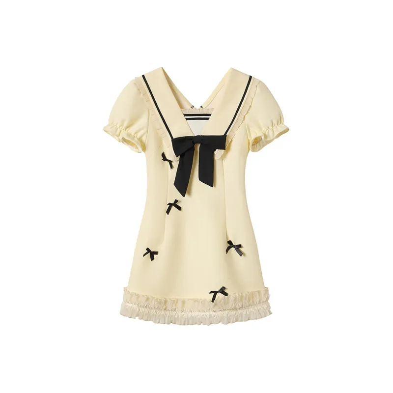Mu Xiao Xin Short Sleeved Dress Women's-0