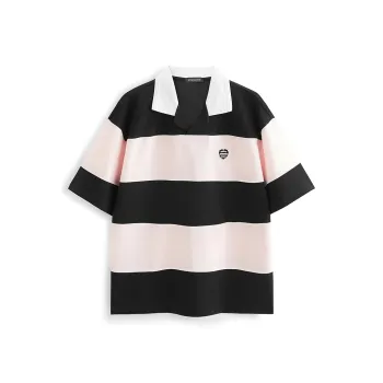 PEACEBIRD MEN Polo Shirts Men Light Purple Pink