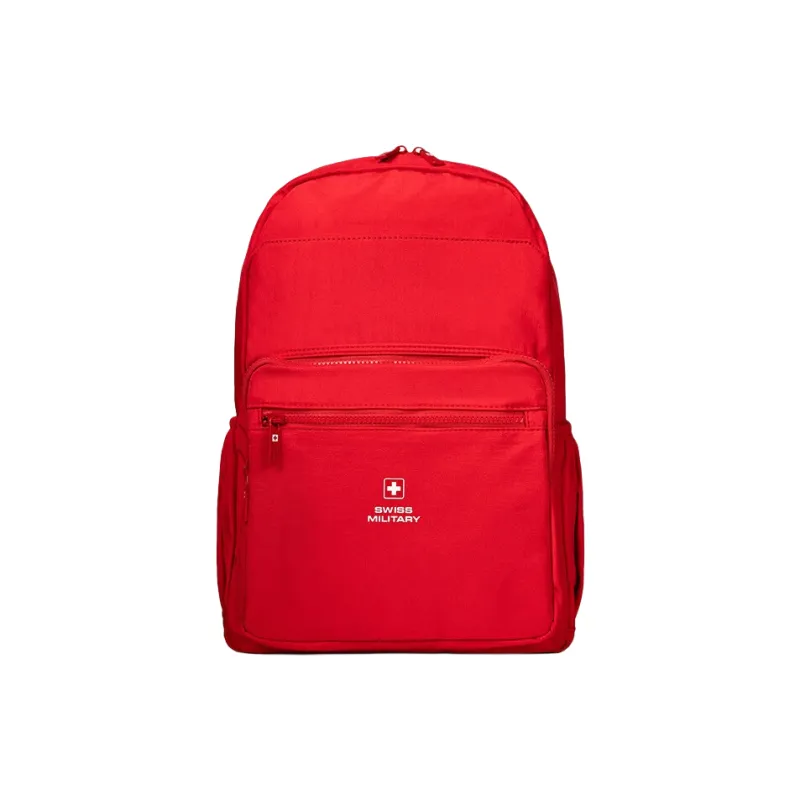 SWISS MILITARY Composite Fabric Backpack Unisex Black/Red-0