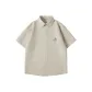 [Short-Sleeved Shirt]Apricot (Geometric Red Beans Chest Logo)