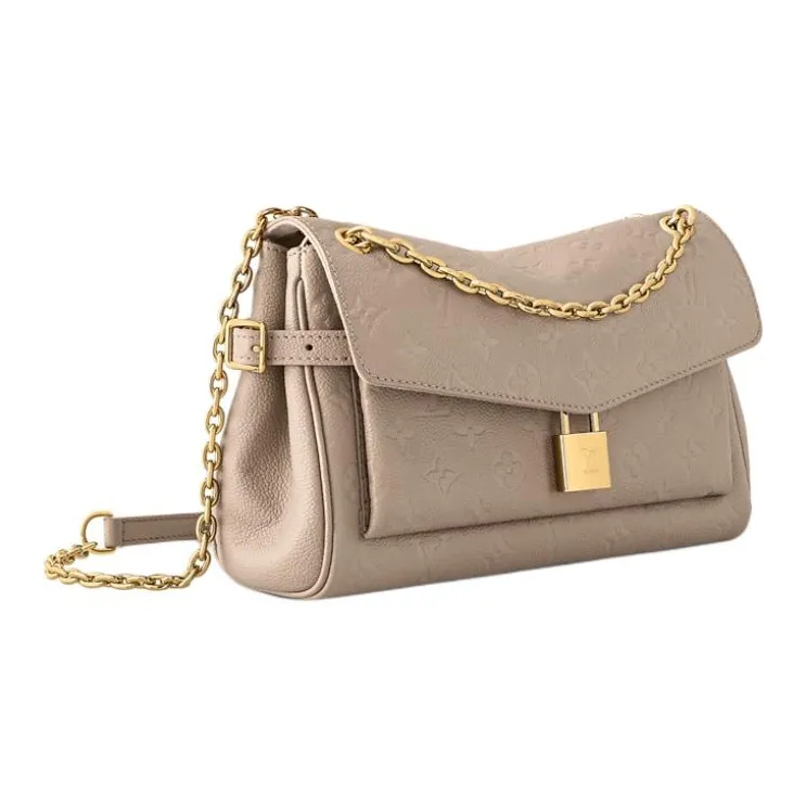 LOUIS VUITTON Cow Leather Crossbody Bag, Shoulder Bag Women's Black-3