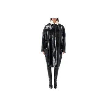 PHILOSOPHY DI LORENZO SERAFINI Cracked Effect Coated Overcoat