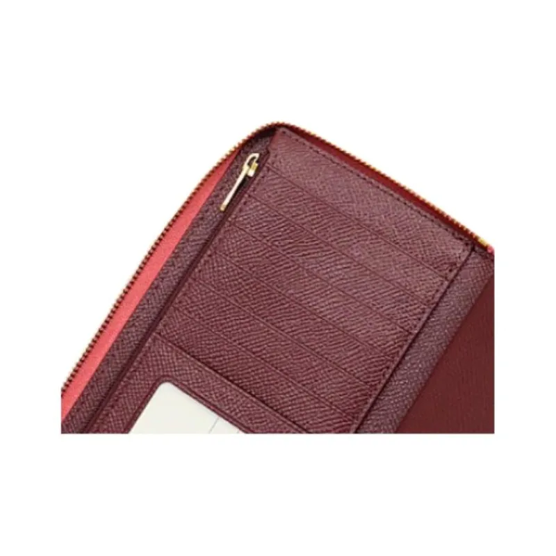 COACH Jes Leather Handheld Cell Phone Wallet Women's Orange Pink-4