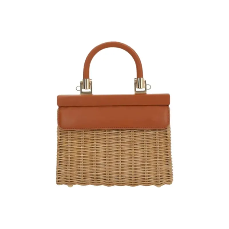 Rodo Rattan Handbag Women's Sand & Beige-1