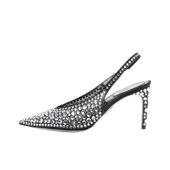 RENE CAOVILLA Gilda Slim Heel High Heels 8cm Women's Black