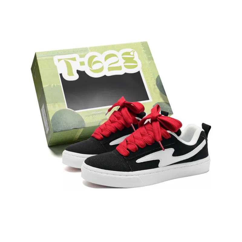 T628 Slip Resistant, Abrasion Resistant, Lightweight, Breathable Low Top Skateboard Shoes Unisex-132