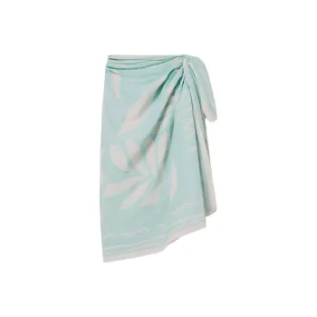 Twinset Leaf Print Wrap Skirt